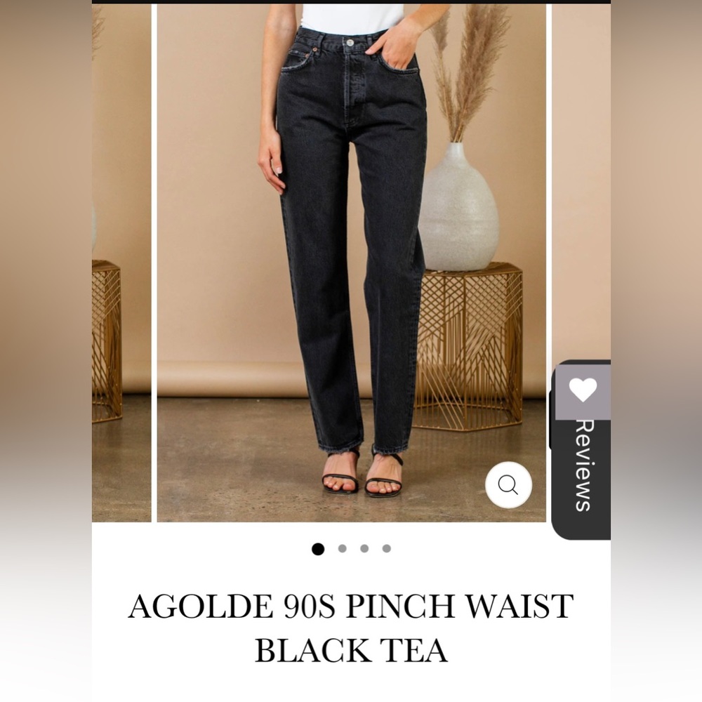 Agolde black denim high waisted
